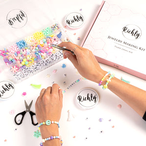 Pastel & Letter Kralen set - Sieraden en armbandjes maken meisjes - Gratis E-BOOK